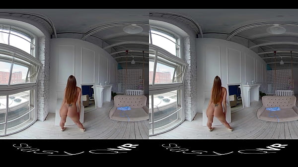 stasyqvr vr porn video red hair comma blue dress with lunyq