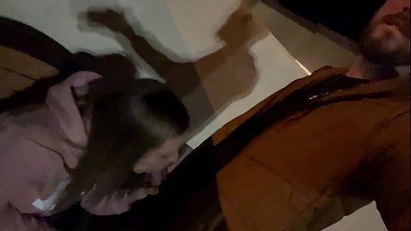 risky wife sucks cock in bar solparking lot and cum walk